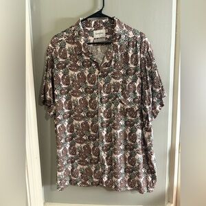 Goodfellow & Co Men's Pineapple Print Shirt - Brown